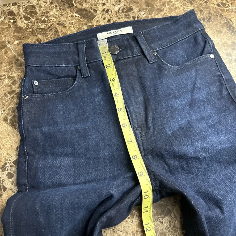 Fidelity Lily High Boot Jeans 24x32 Blue Denim - Picture 10 of 11
